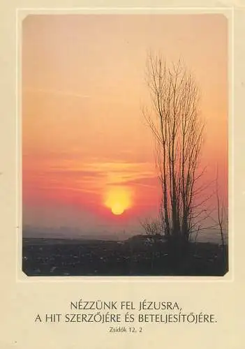 Europe Hungary religion card Nezzunk fel Jezusra 1990 postcard