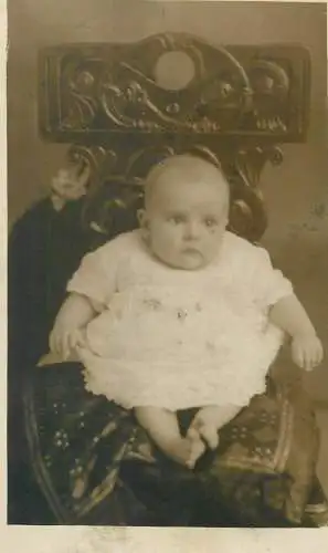 real photo Postcard lovely young toddler portrait