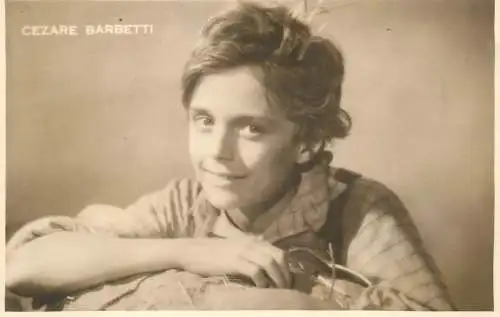Actor card Cezare Barbetti smile joy portrait beauty gaze elegance postcard
