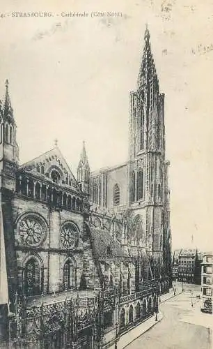 cpa France Strasbourg cathedrale cote nord
