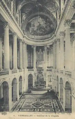 France Versailles interieur de la chapelle
