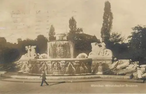 Germany Munchen Wittelsbacher Brunnen foto-AK 1929
