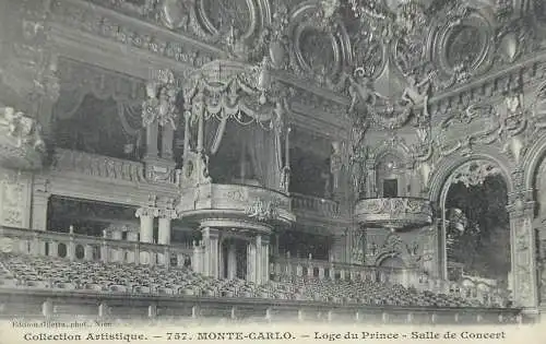 Monaco Monte-Carlo loge du Prince salle de concert