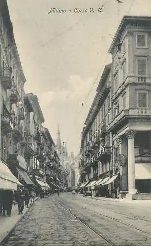 Italia Milano Corso Vittorio Emmanuele 1909