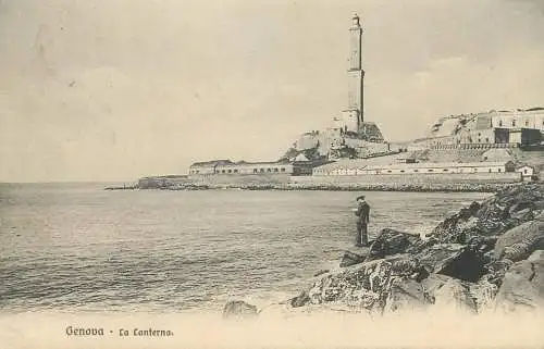 Italia Genova La Lanterna phare lighthouse 1925