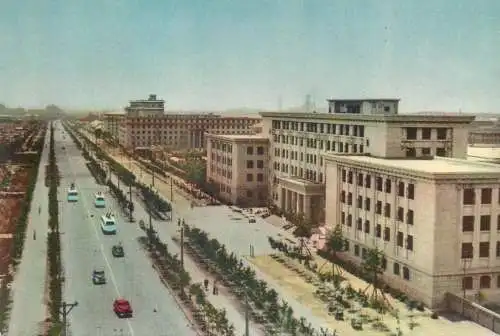 Asia China Peking Sanliho road aerial view postcard