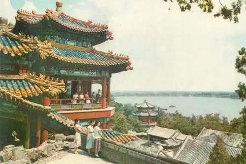 Asia China The Huachungyu building in Summer Palace Peking oriental scene postcard