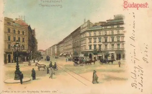 Hungary litho 1902 Budapest Terezkoput