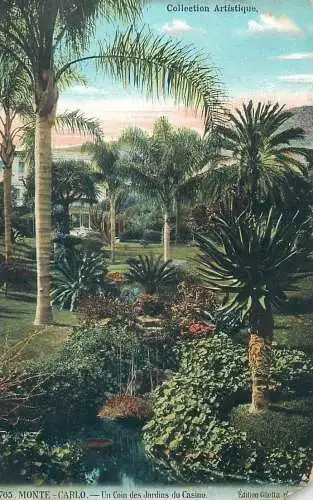 Monaco Monte-Carlo casino gardens 1907