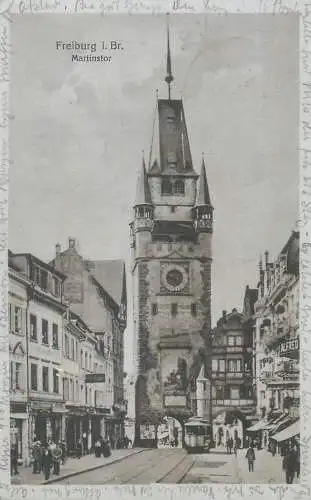 Freiburg im Breisgau Martinstor tramway 1921