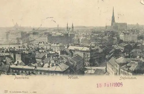 Wien panorama Stefansdom 1906
