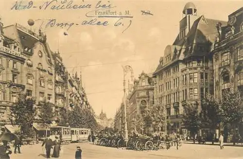 Germany Frankfurt am Main Zeil tramway 1913 Postkarte