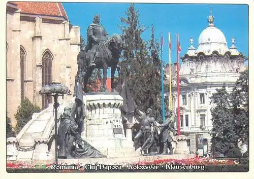 Romania Cluj-Napoca grupul statuar Matei Corvin