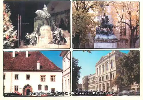 A0163 Romania Cluj-Napoca multi views postcard