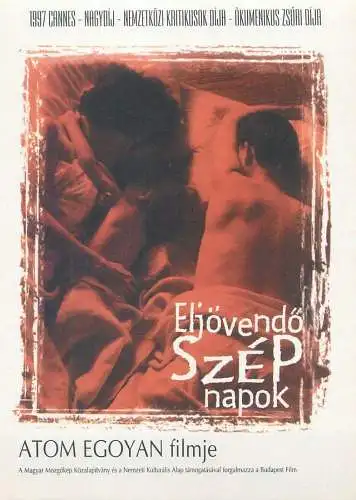 Movie Advertising Card Eljövendo szép napok Coming nice days, Atom Egoyan film