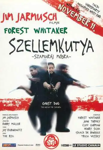Ghost Dog the Way of the Samurai, Jim Jarmusch movie, Forest Whitaker postcard