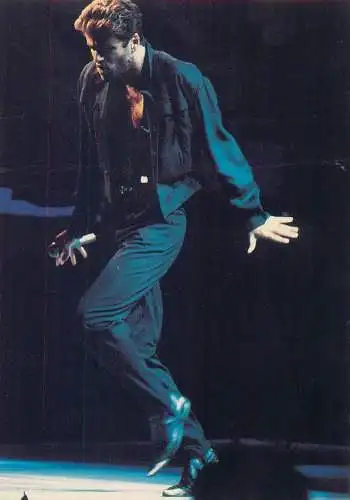 English singer, songwriter, and record producer George Michael postcard