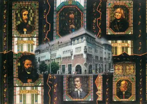 A0118 Romania Targu Mures Marosvásárhely Kossuth Lajos Munkacsy Mihaly Liszt Ferenc Erkel Ferenc Petofi Sandor Jokai Mor