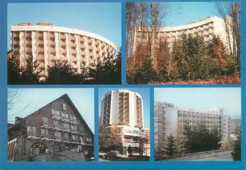 A0118 Romania Sovata multi views postcard hotel Faget, Bradet, Alunis, Hanul Ursu negru