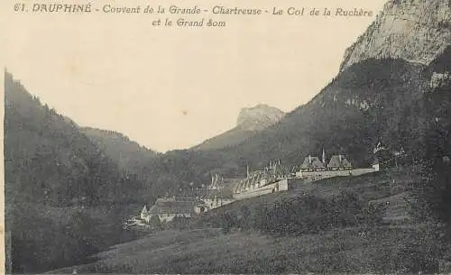 Postcard France Dauphine Couvent de la Grande-Chartreuse Col de la Ruchere