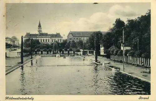 old Postcard Hungary Hodmezovasarhely strand