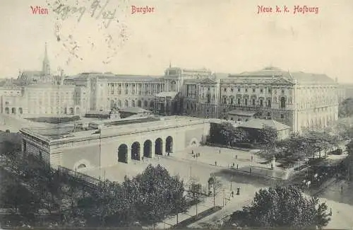 Postcard Austria Wien Burgtor Neue k.k Hofburg