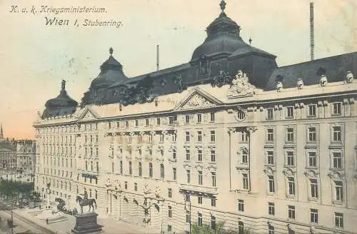 Postcard Austria Wien Kriegsministerium Stubenring