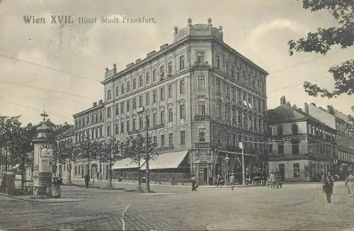 Postcard Austria Wien Hotel Stadt Frankfurt