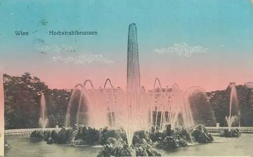 Postcard Austria Wien Hochstrahlbrunnen