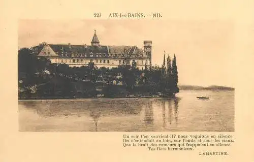 Postcard France Aix-les-Bains Lamartine chateau