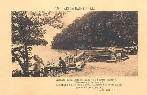 Postcard France Aix-les-Bains Lamartine