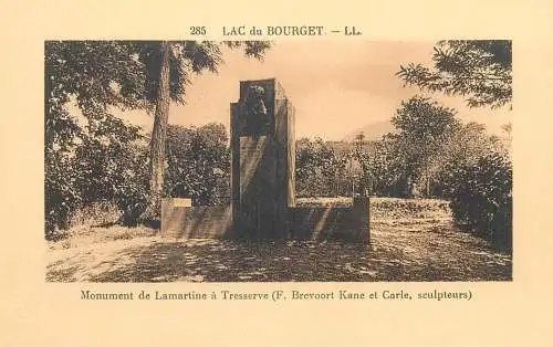 Postcard France Aix-les-Bains Lamartine monument