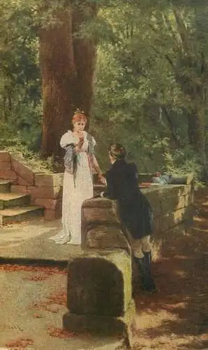 A5246 Vintage fine art postcard "Herzensfrage" prof. Dr. H. Seeger