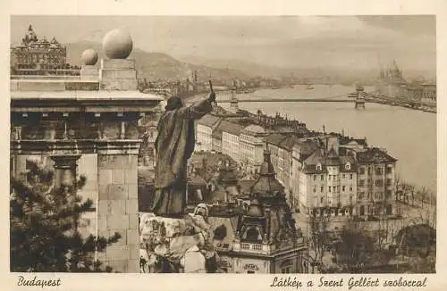 A5235 Hungary Budapest cityscape panorama with St Gellert