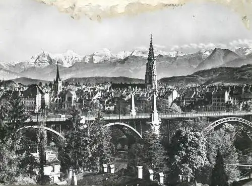 A5217 Switzerland Blick auf Kornhausbrucke und Alpen