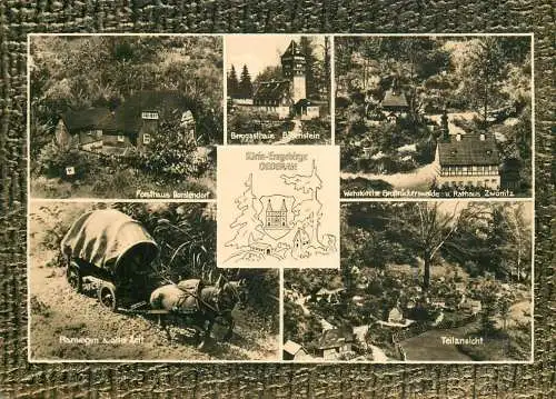 A5217 Germany Klein Erzgebirge Oederan multi view  souvenir