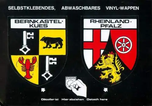 A5201 Coat of Arms of Rheinland-Palatinate & Bernkastel-Kues souvenir