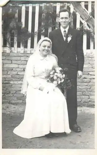 A0402 Marriage Romania wedding souvenir photographic postcard 9 x 14 cm