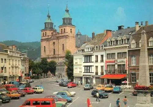 A5199 Belgium Malmedy Place Albert I et Cathedrale St Quirin