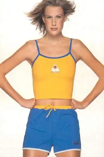 A5473 Intimo bathing suits fashion postcard Italy female beauty model