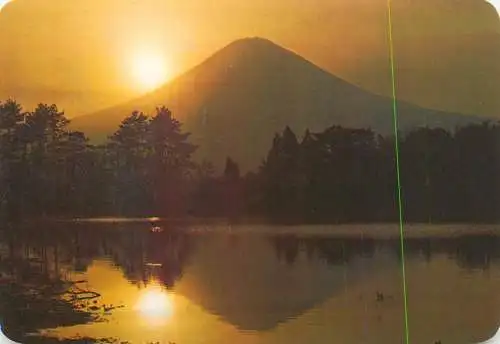 (L) Japan Mount Fuji alpine song card 7 x 10 cm