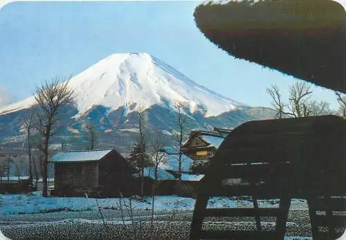 (L) Japan Mount Fuji alpine song card 7 x 10 cm