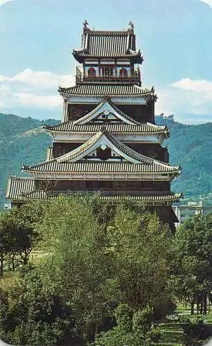 (L) Japan Miyajima-Hiroshima-Ondo song card 7 x 10 cm