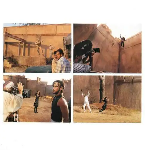 India Bollywood actors 15 x 15 cm postcard action scenes on the set of Ab Ke Baras Mumbai