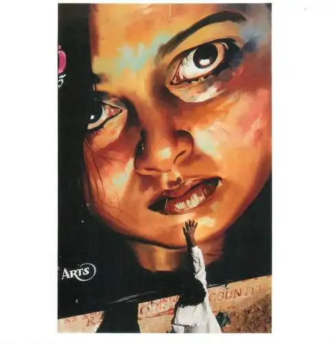 India Bollywood actors 15 x 15 cm postcard courtyard of Roopam Cinema in Chennai