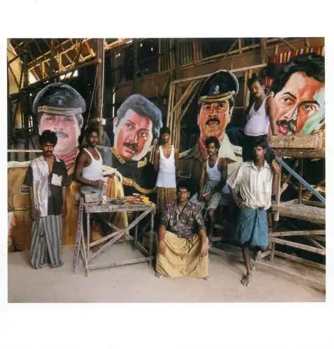 India Bollywood actors 15 x 15 cm postcard artists at Mohan Art Studio in Chennai