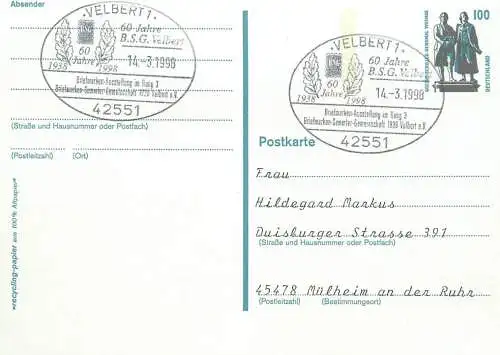 A5462 Germany Postkarte Goethe-Schiller Denkmal Weimar 1998