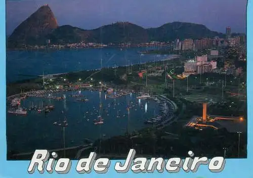 A5193 Brazil Rio de Janeiro Guanabara Bay night panorama