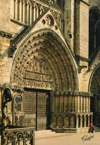 A5189 France Poitiers (Vienne) La Cathedrale St Pierre - Portail detail de Jugement Dernier