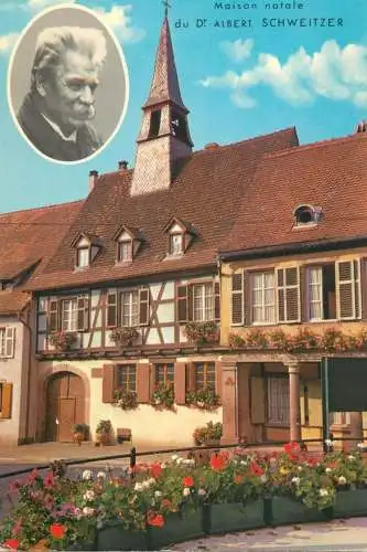 A5182 France Alsace Kaysersberg Maison natale de Dr Albert Schweitzer and portrait